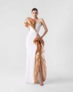 Bronze Cascade Angled  Bust Gown - Image 2