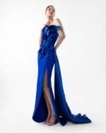 Rhapsody Royal Blue Taffeta Gown - Image 4