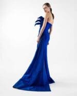 Rhapsody Royal Blue Taffeta Gown - Image 3