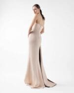 Molten Nude and Bronze Folded Gown - Image 4
