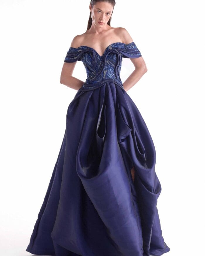 Midnight Nocturne Embellished  Gown