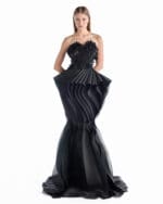 Obsidian Petal Mermaid Gown - Image 4