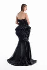 Obsidian Petal Mermaid Gown - Image 3