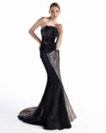 Midnight Illusion Mermaid Gown