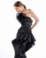 Fleur Noir Sculptural Gown - Image 2