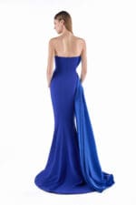 Cobalt Rosette Column Gown - Image 4