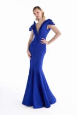 Cobalt Facet Mermaid Gown - Image 3