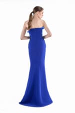 Cobalt Plume Mermaid Gown - Image 3