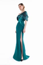 Emerald Sash Mermaid Gown - Image 3