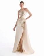 Champagne Solstice Column Gown