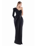 Noir Quill Envelope Gown