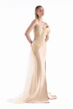Golden Zephyr Column Gown - Image 4